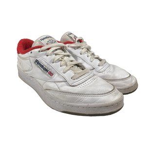 Reebok x Eric Emanuel Club C 85 White / Red mens size US 9.5